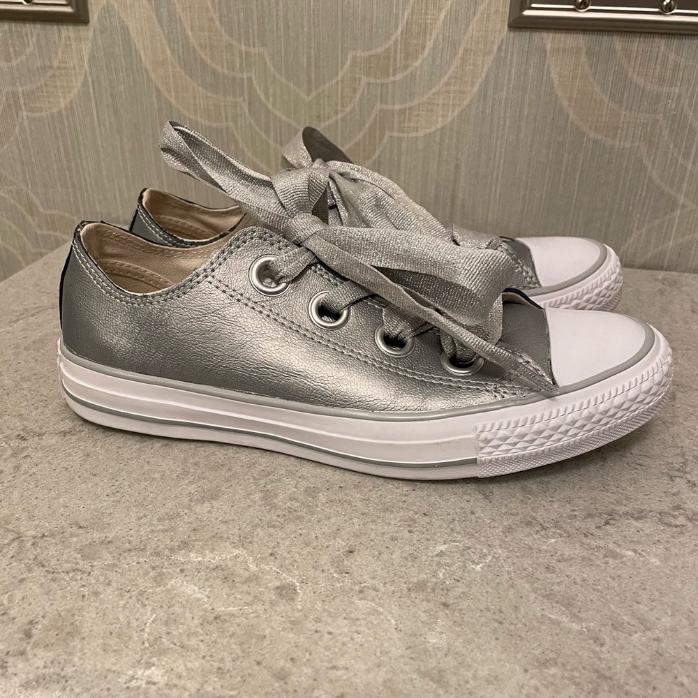 Metallic Silver Converse - Picture 2 of 6